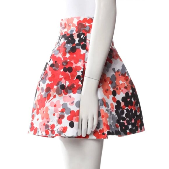 RED VALENTINO Women’s Multicolor Floral Mini Skirt Size IT 48 (US 12) NWOT - Picture 2 of 3
